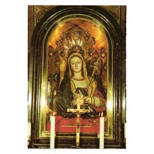 Vintage Jerusalem Calvary Religious Postcard Virgin Mary Church Holy City Jesus